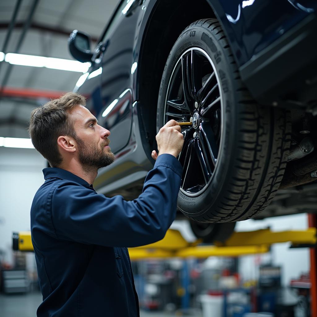 Car Undergoing Fitness Check