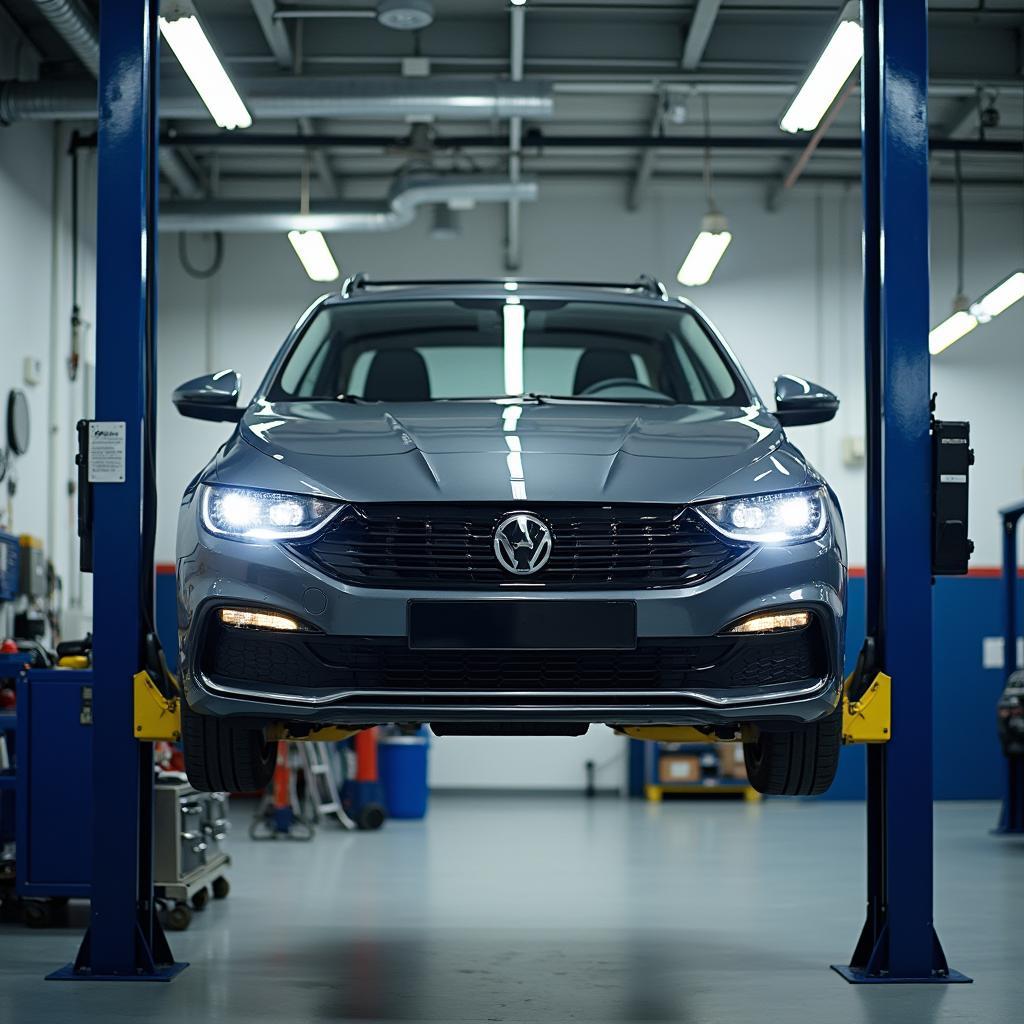 Car Undergoing Maintenance