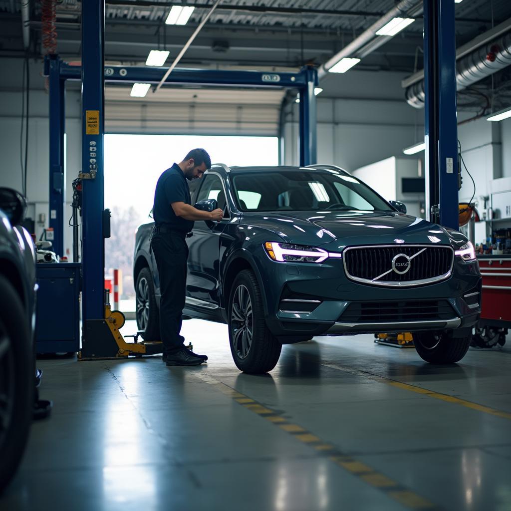 Car Undergoing Routine Maintenance