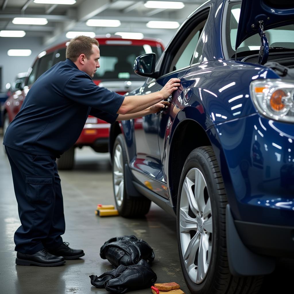 Car Undergoing Routine Maintenance