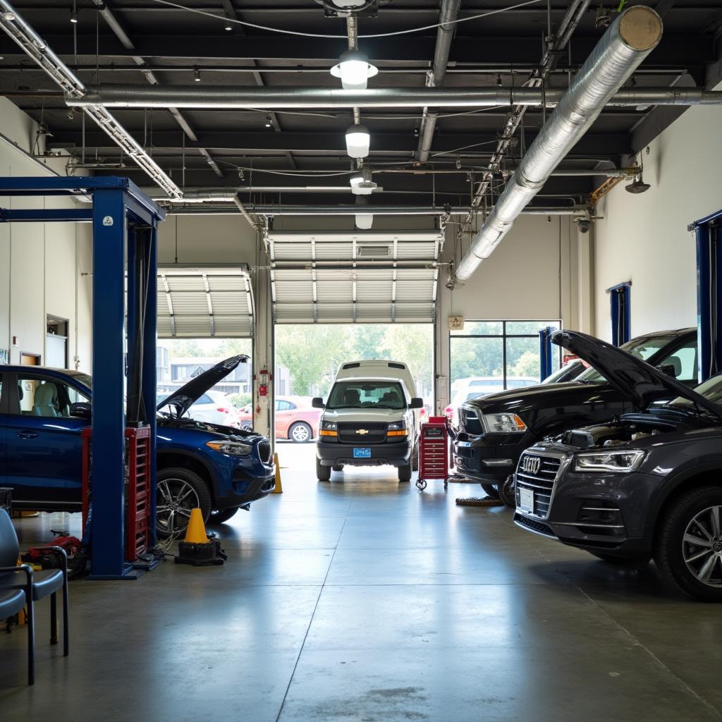 Modern auto service center in Cedar Park