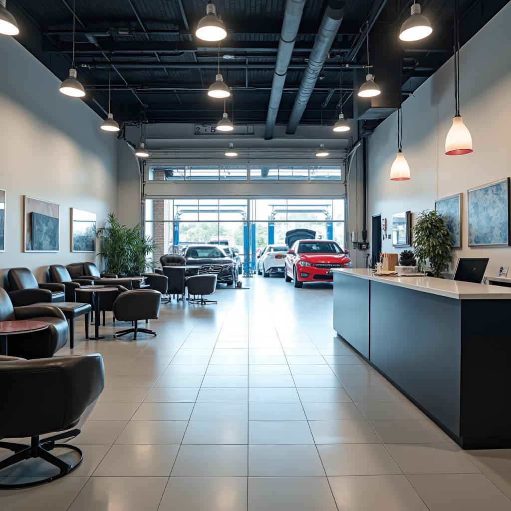 Modern and Well-Equipped Auto Service Centre Interior