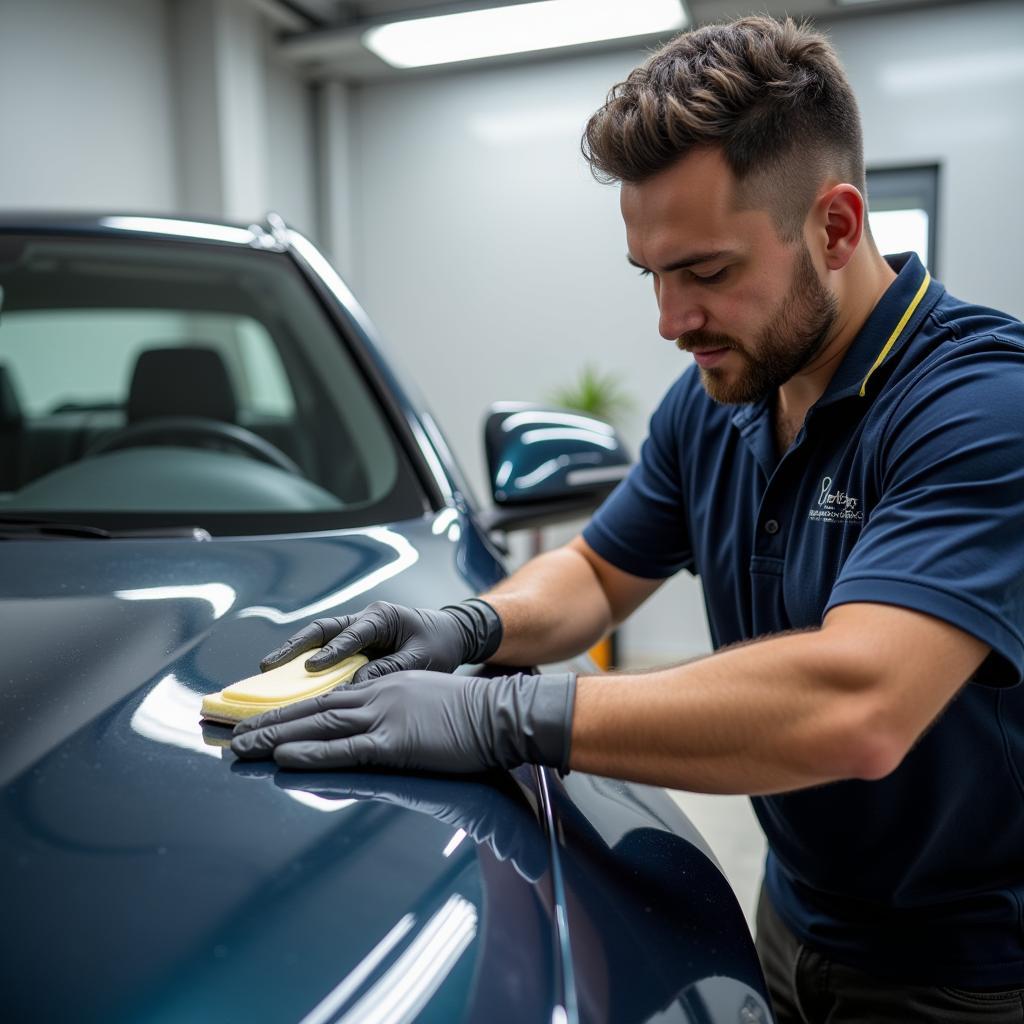 Applying Ceramic Coating to a Car