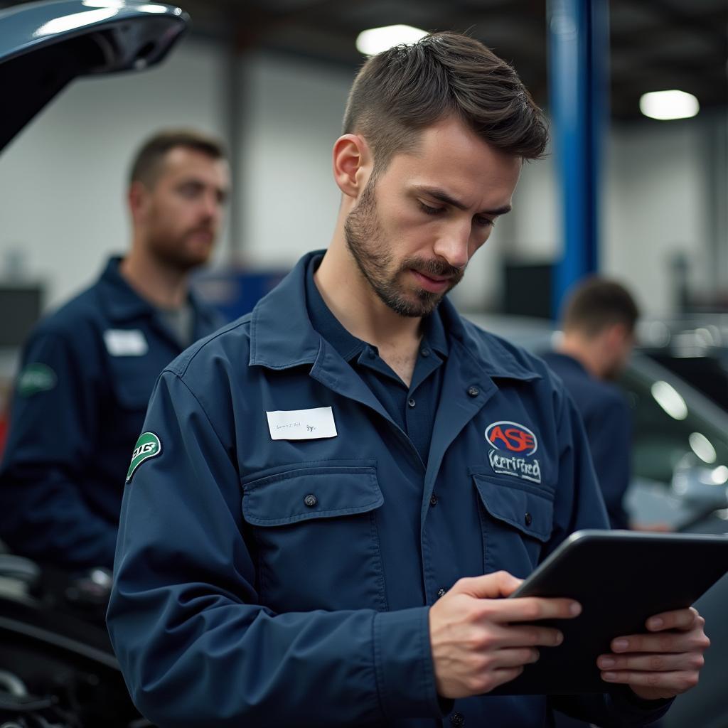 ASE Certified Mechanic Inspecting a Vehicle in Kent