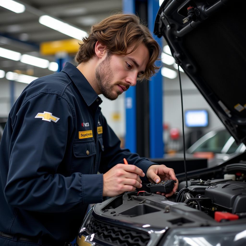 Certified Chevy Technician Working