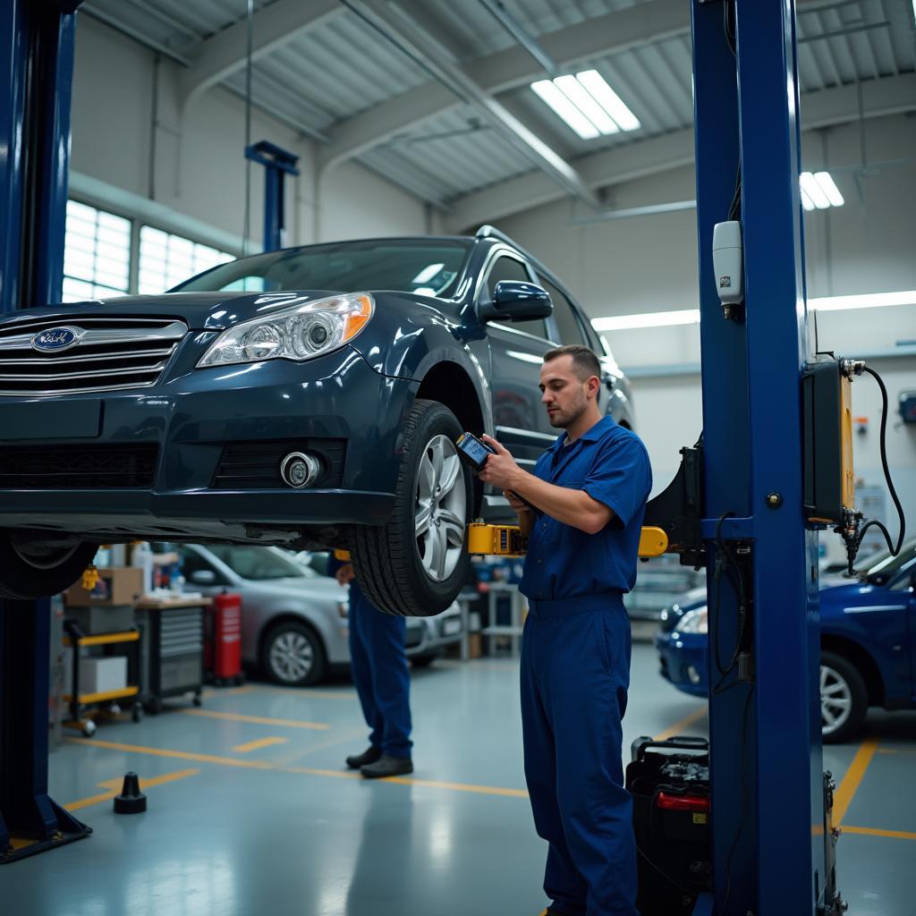 Modern auto repair shop in Chambly