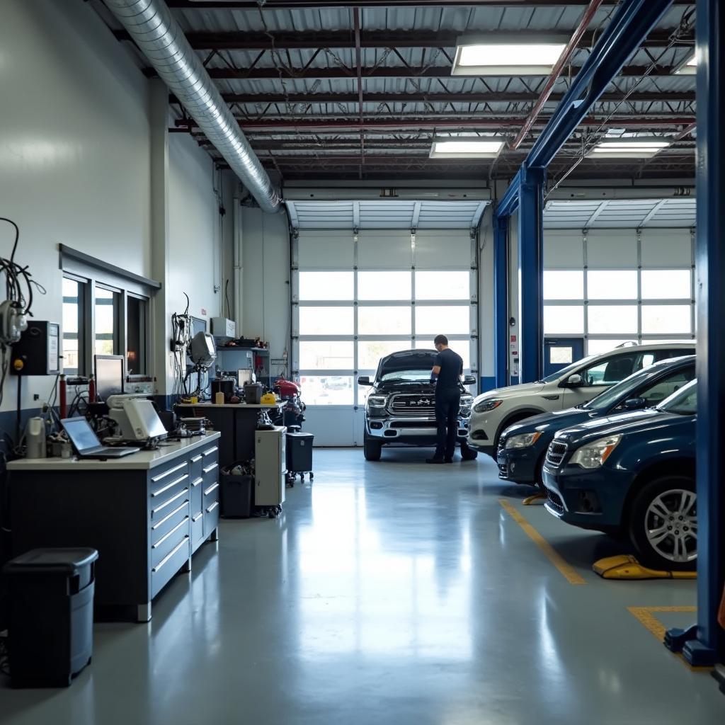 Chandler auto repair shop interior