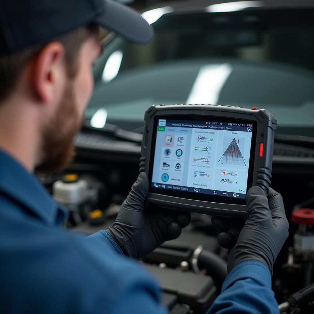 Chattanooga Mechanic using Diagnostic Tool