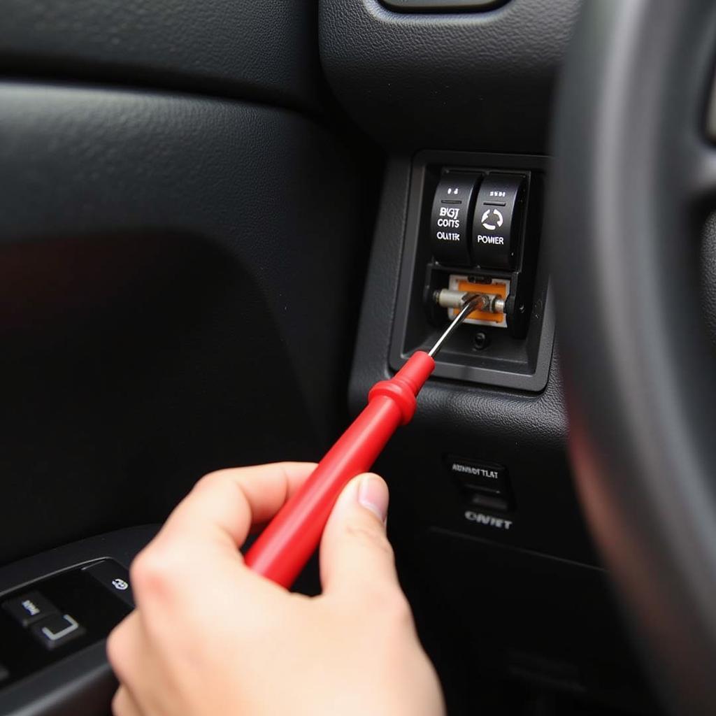 Checking the Car Power Window Switch with Multimeter