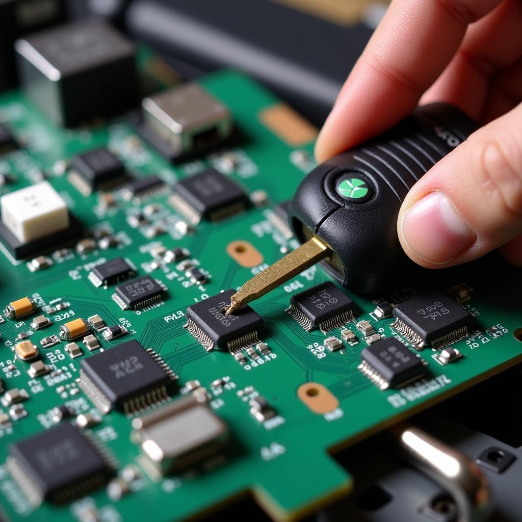 Examining the Car Remote Circuit Board