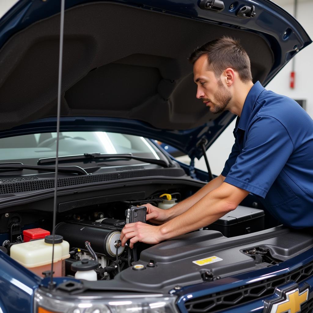 Chevy Engine Compartment Inspection