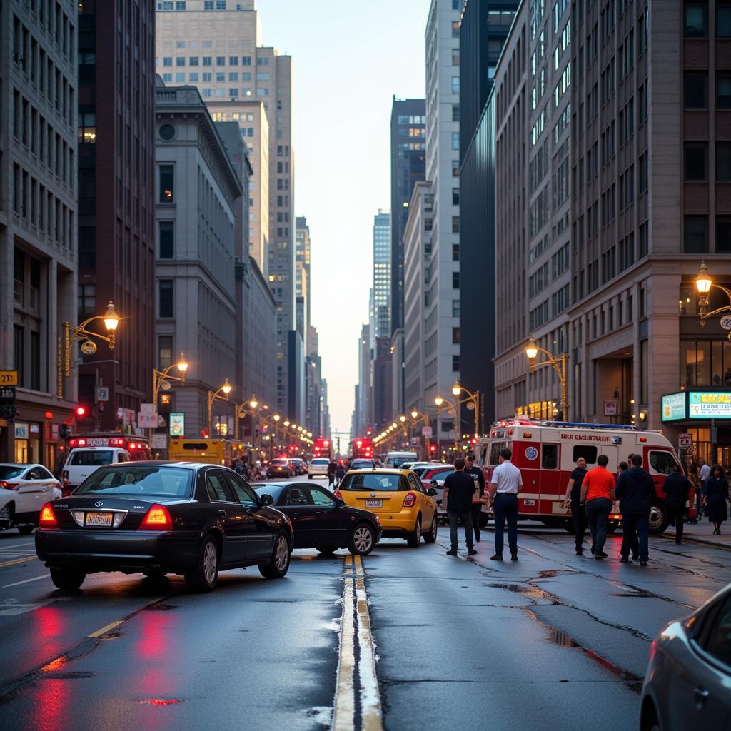 Chicago Car Accident Scene