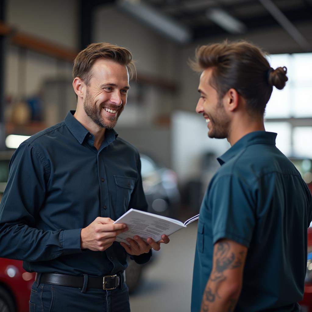 Chicago Mechanic Explaining Service Package