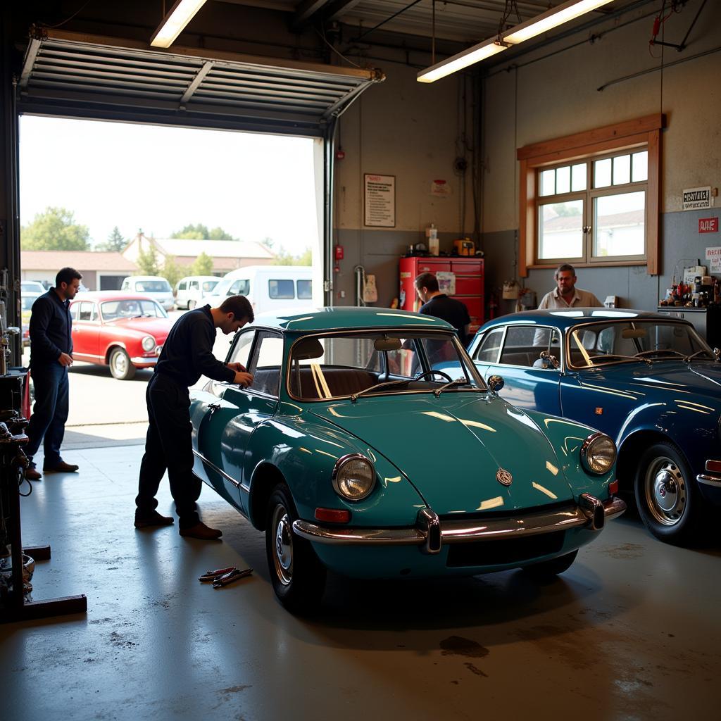 Classic car garage in Ile-de-France