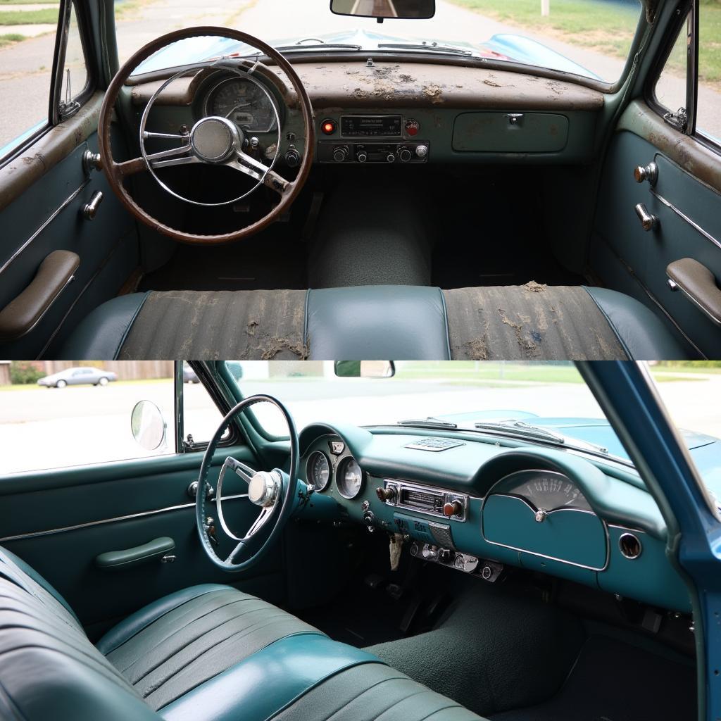 Restoring the interior of a classic car