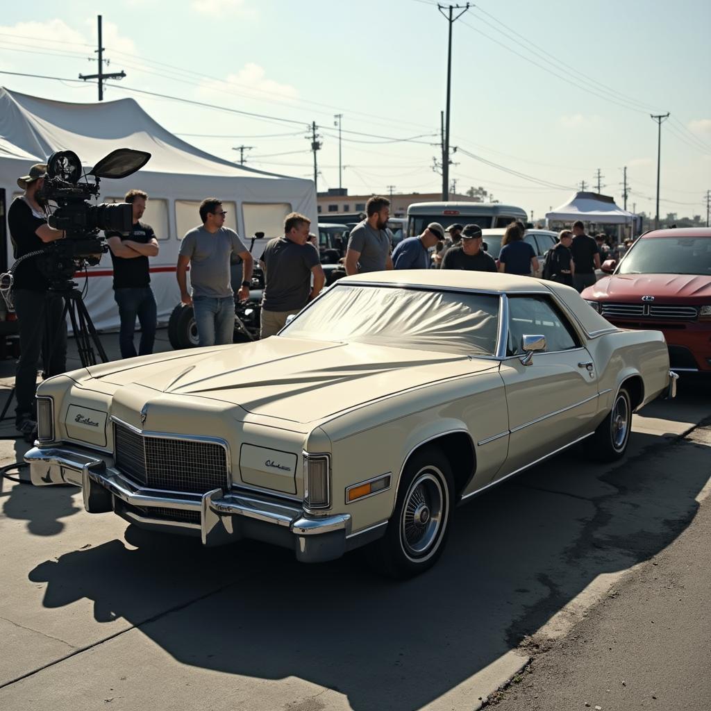 Classic Car on Film Set