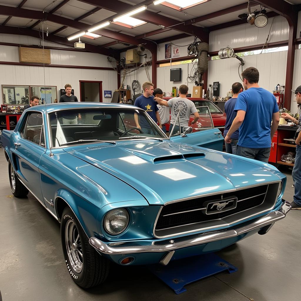 Classic car undergoing a complete restoration in Oakland Park, FL