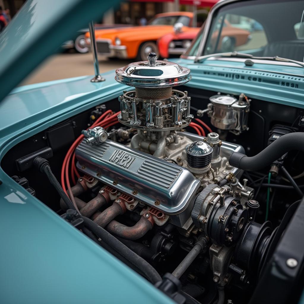 Classic Car with Weber Carburetor