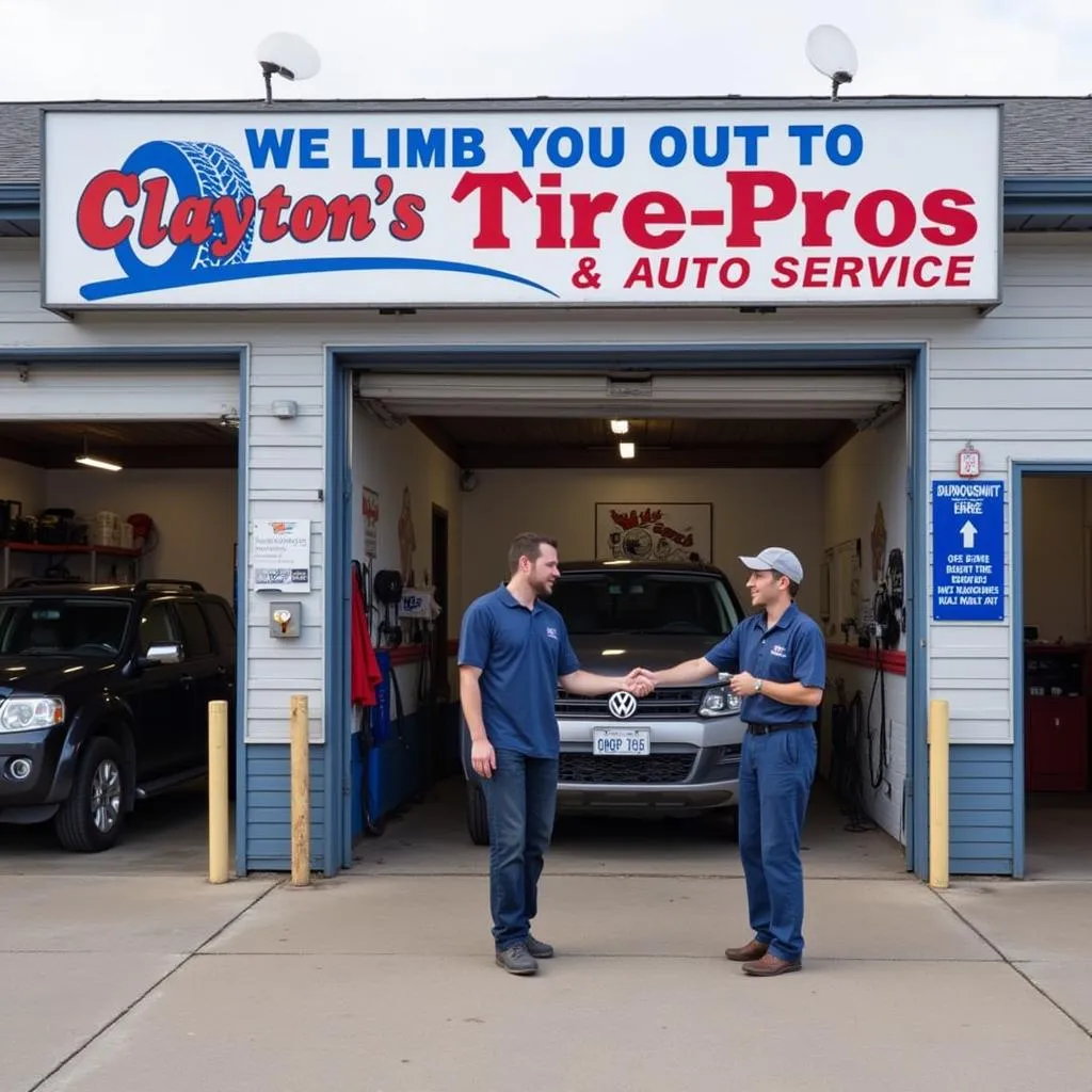 Clayton's Tire Pros & Auto Service shop front