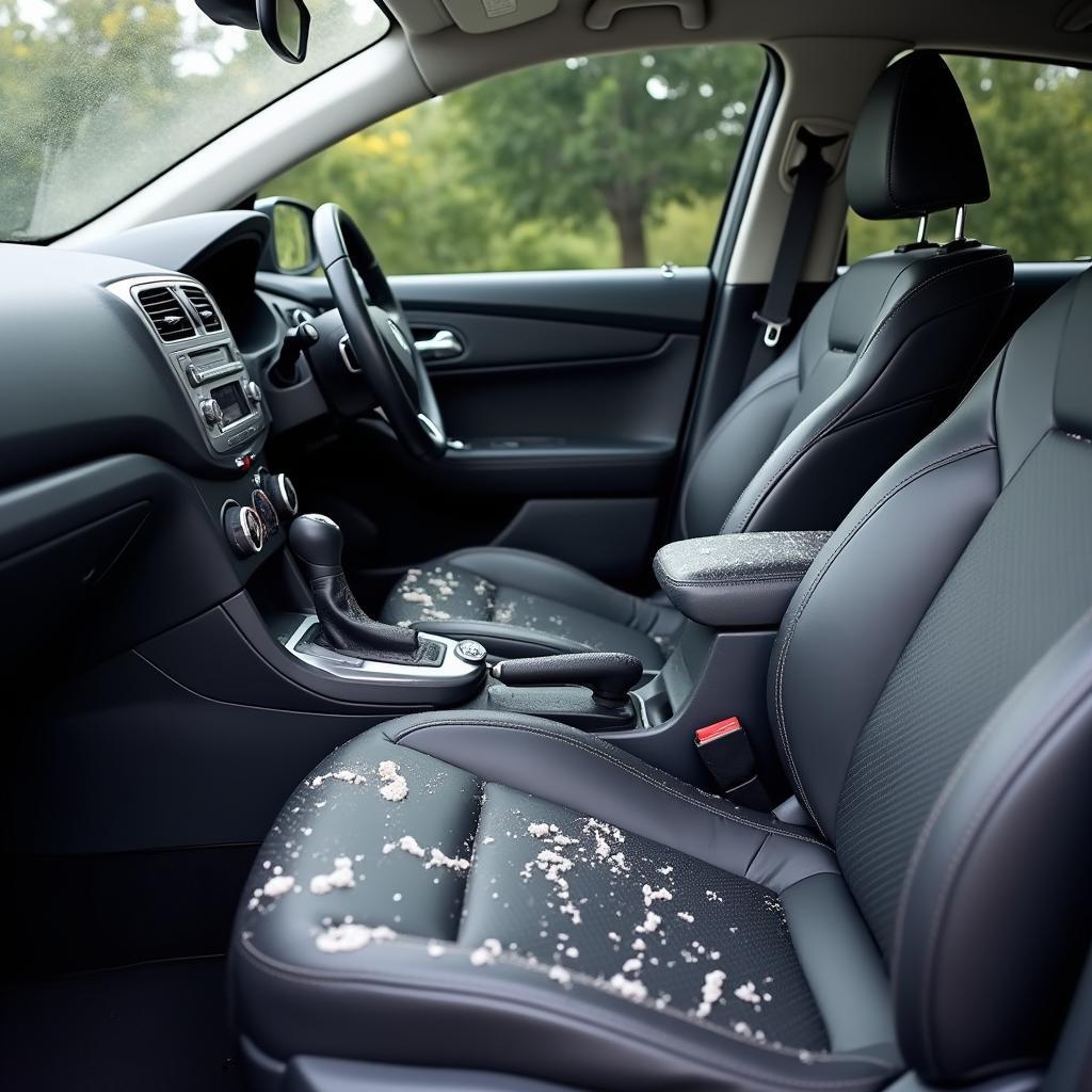 Clean and shiny car interior after detailing