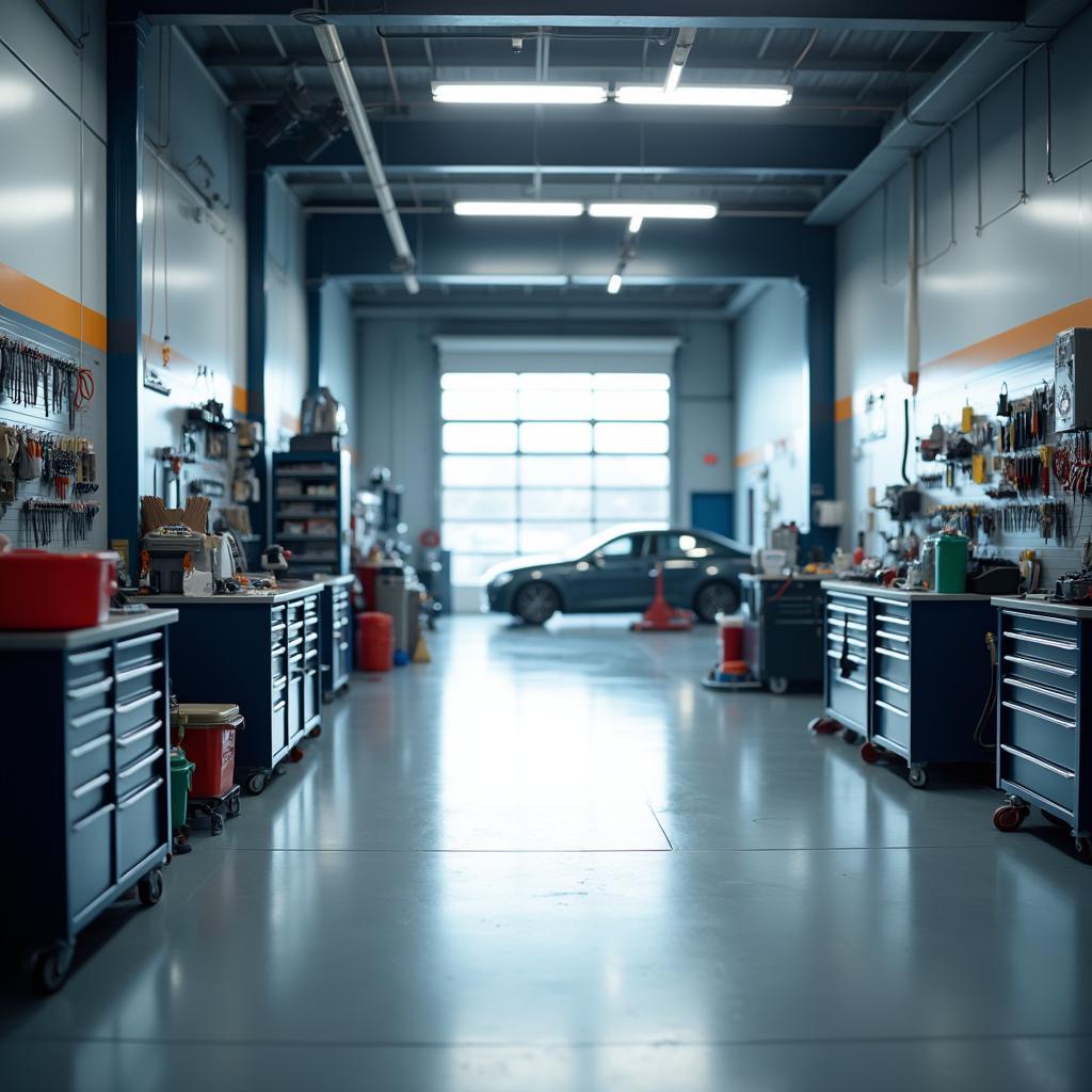 Auto service center service bay