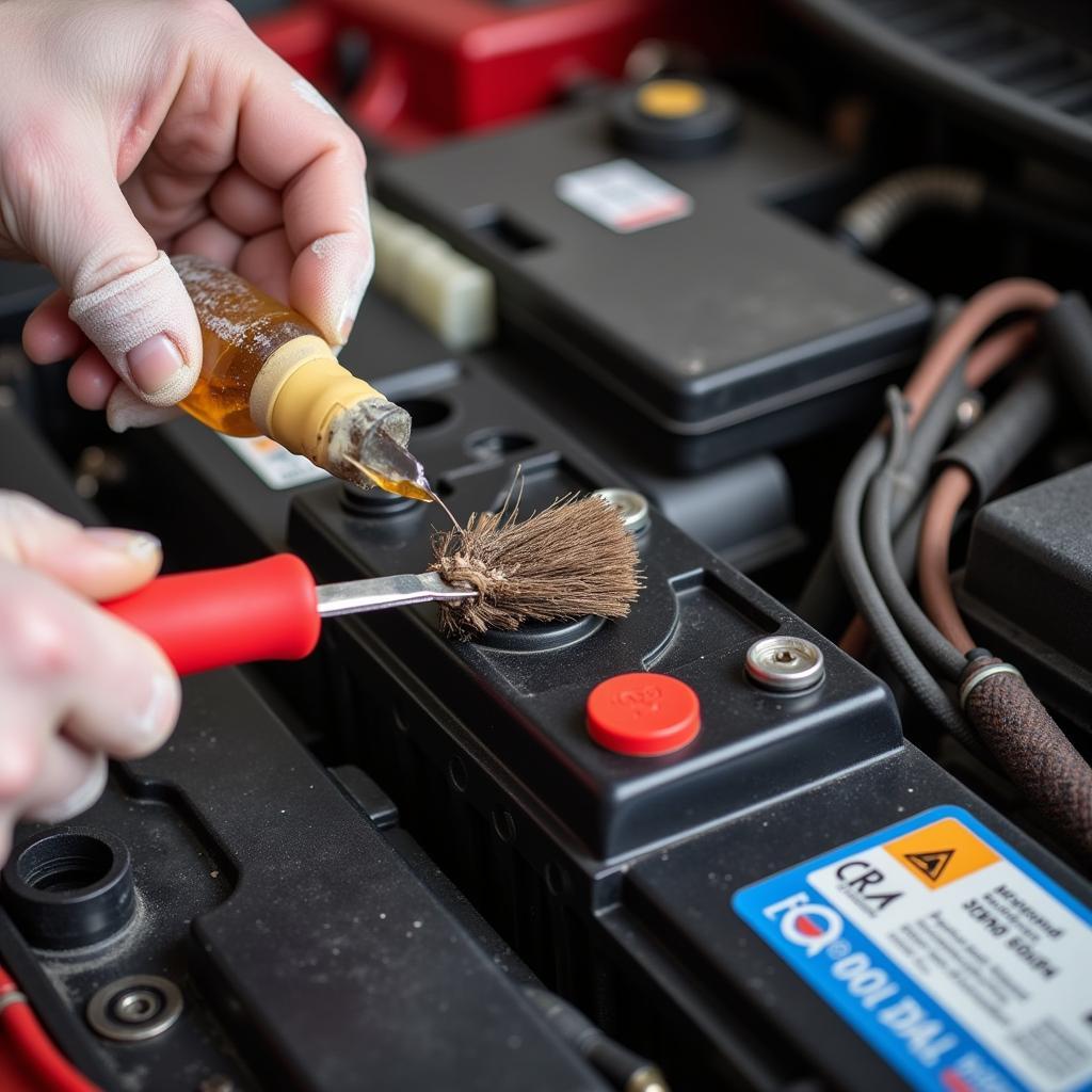 Cleaning Corroded Car Battery Terminals