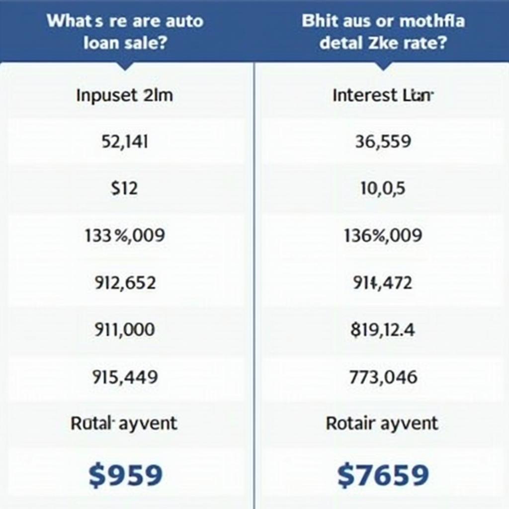 Comparing different auto loan offers