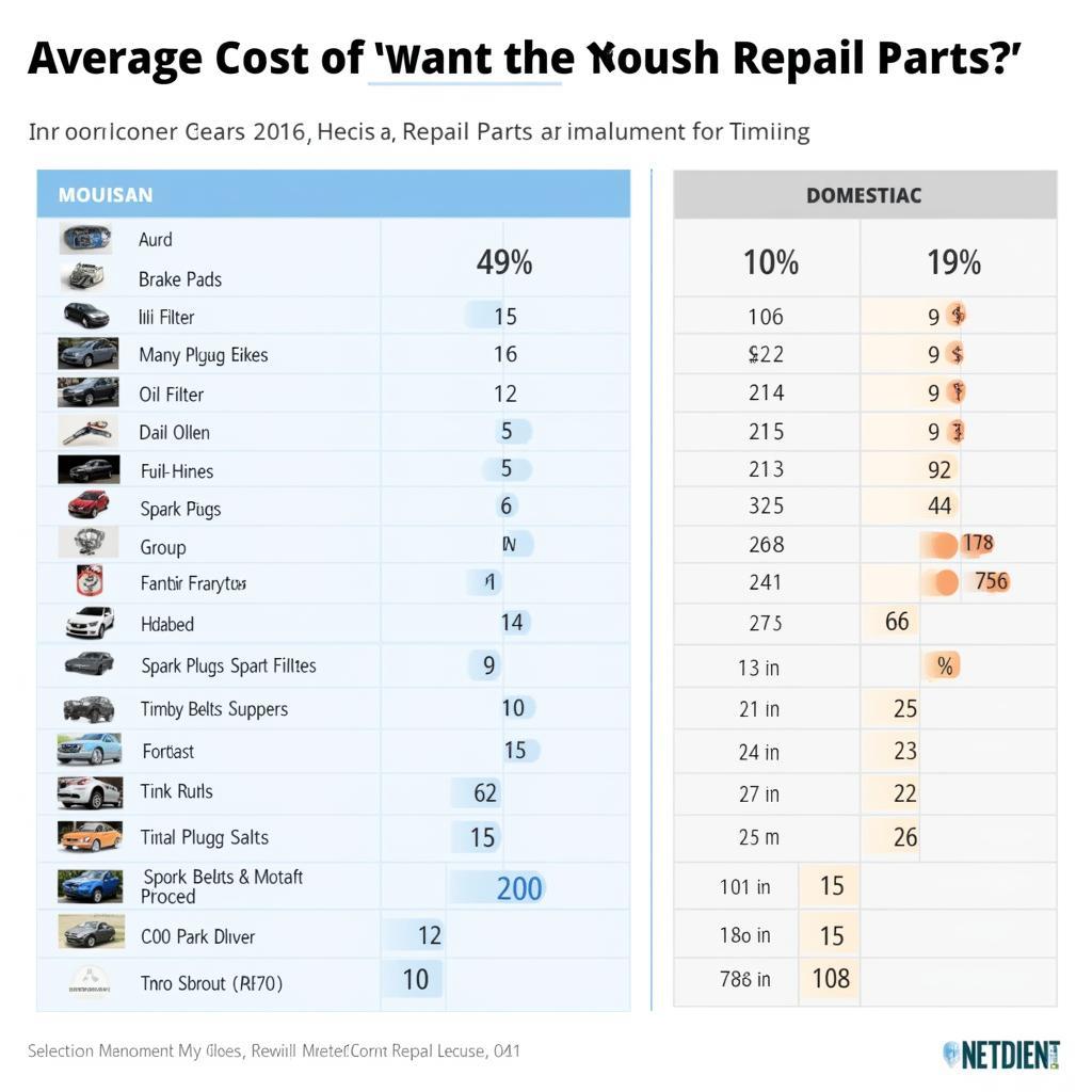 Comparing Parts Costs: Foreign vs. Domestic Cars