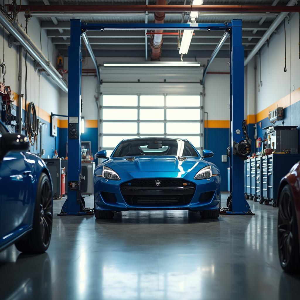 Modern Auto Service Garage