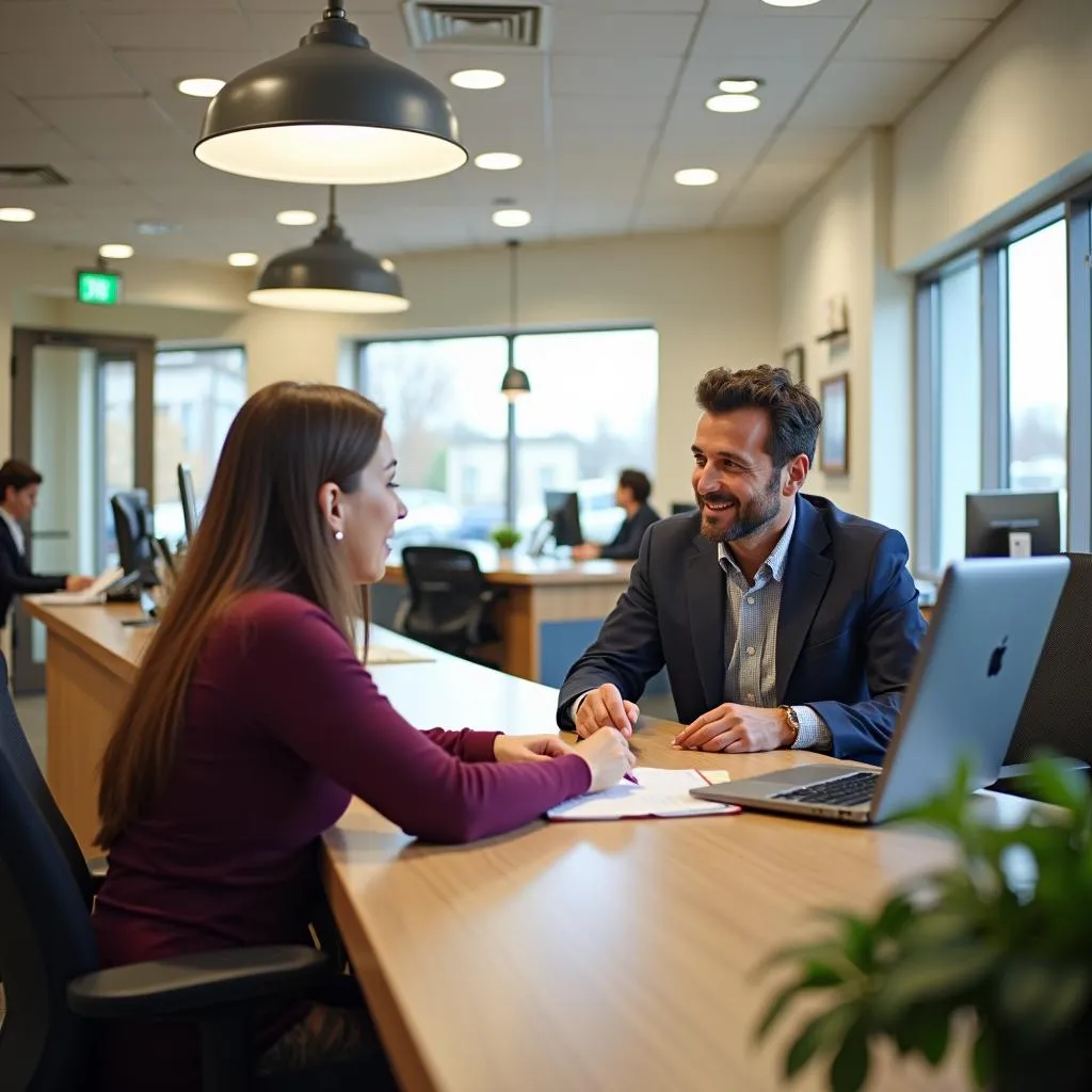 Credit union branch interior