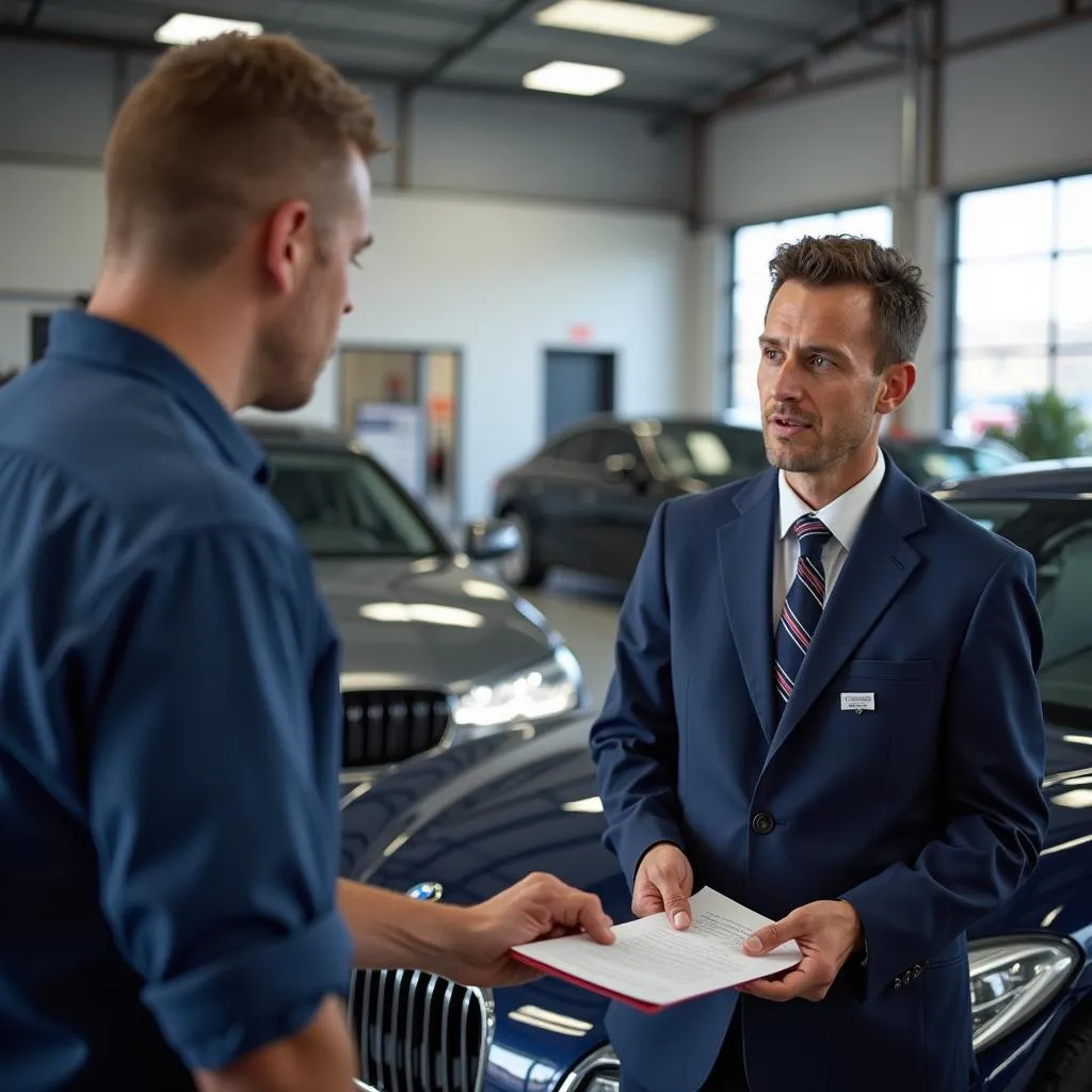 Customer Consulting with BMW Service Advisor