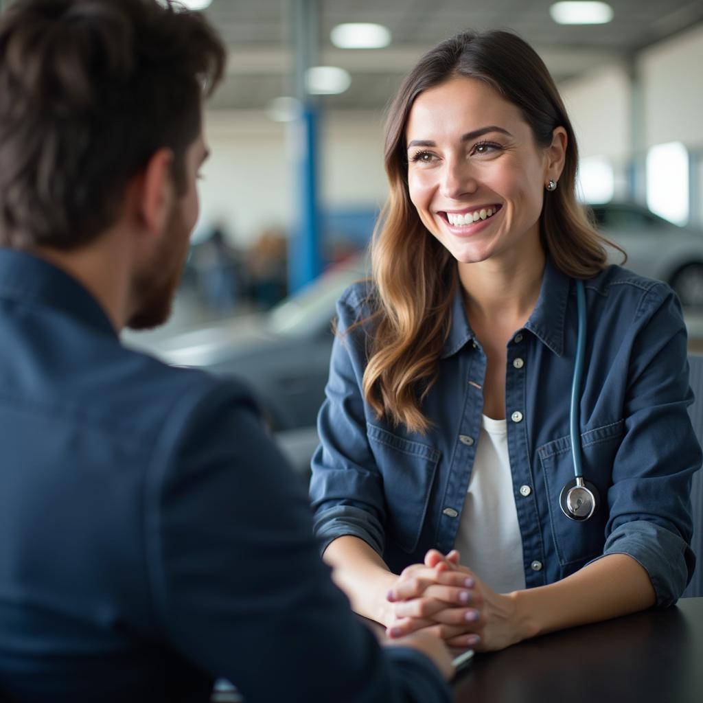 Customer Interaction at Auto Service Center