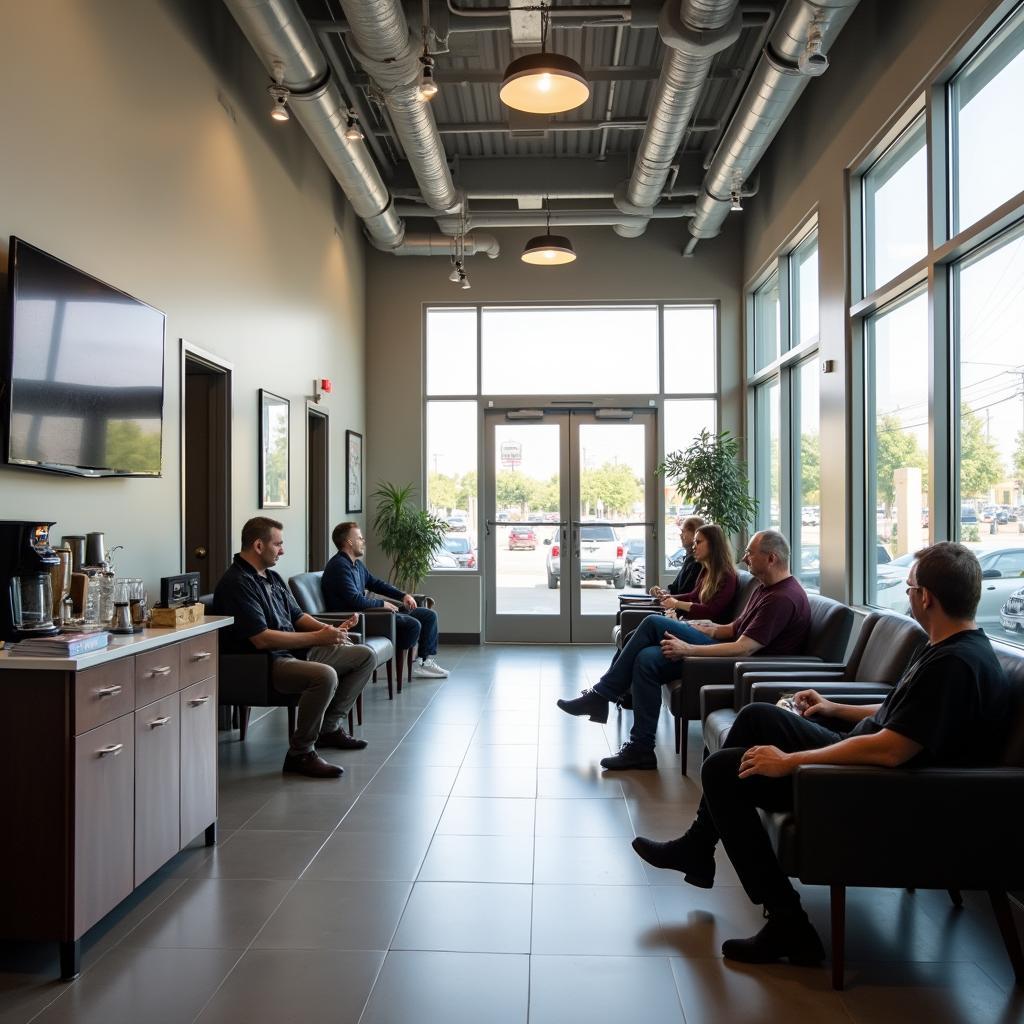 Comfortable and inviting customer lounge at AA Auto Service & Tire