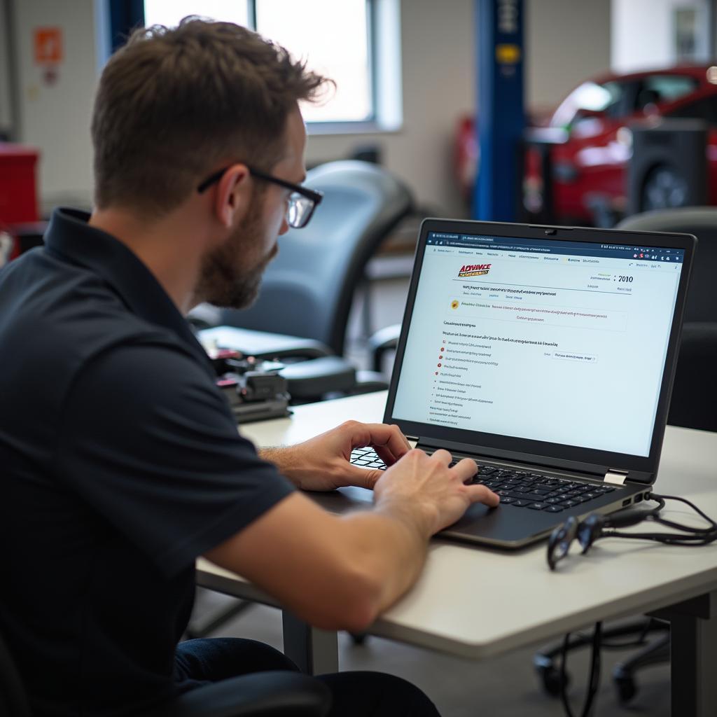 Customer Reviewing Advance Auto Parts Online