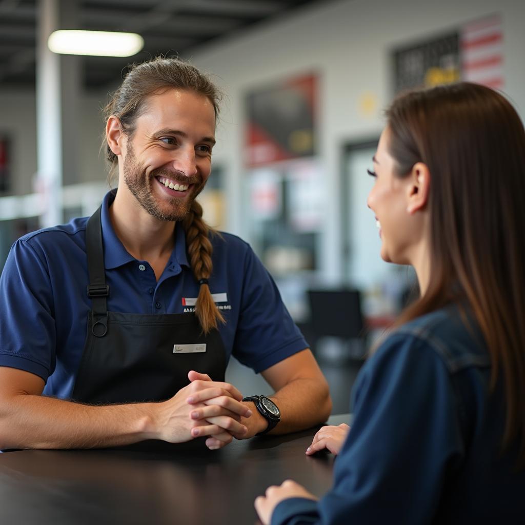 Customer service representative at an auto repair shop in Winchester, VA