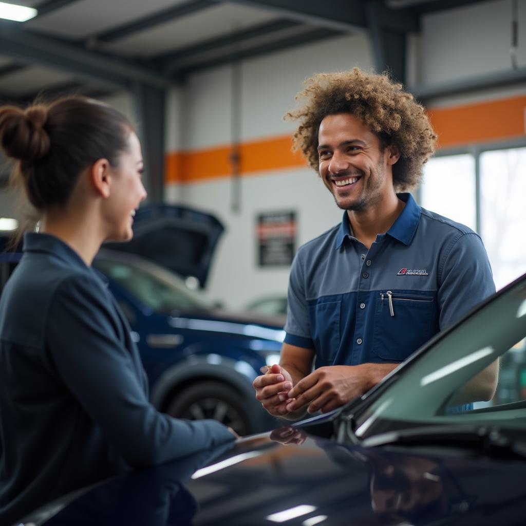 Customer service at an auto shop in Hoover