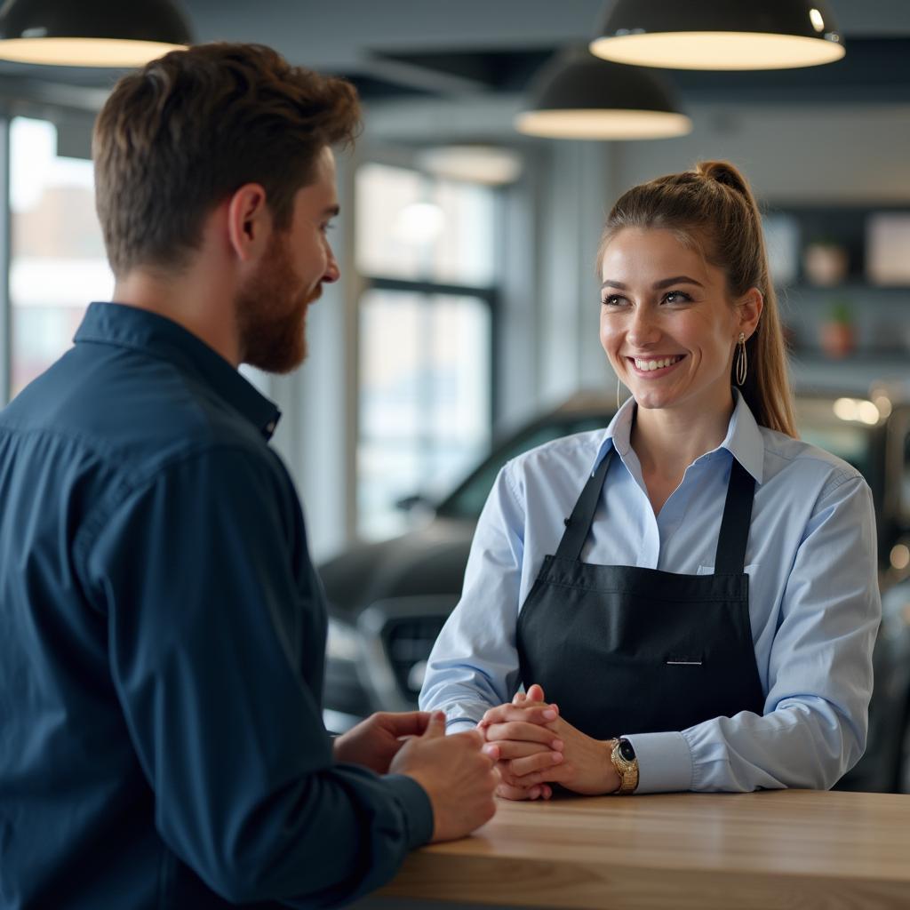 Customer service representative at an auto shop