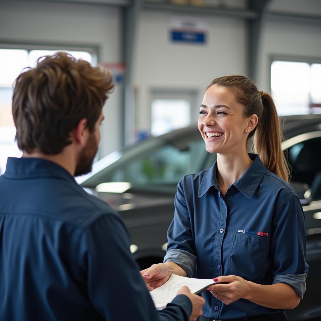 Customer Service at an Auto Service Center in 80221