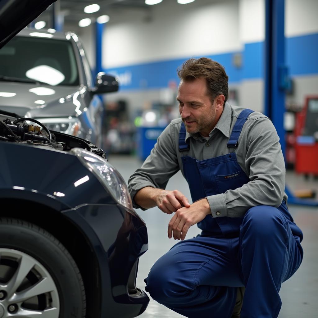 Customer Consultation at Auto Service Center