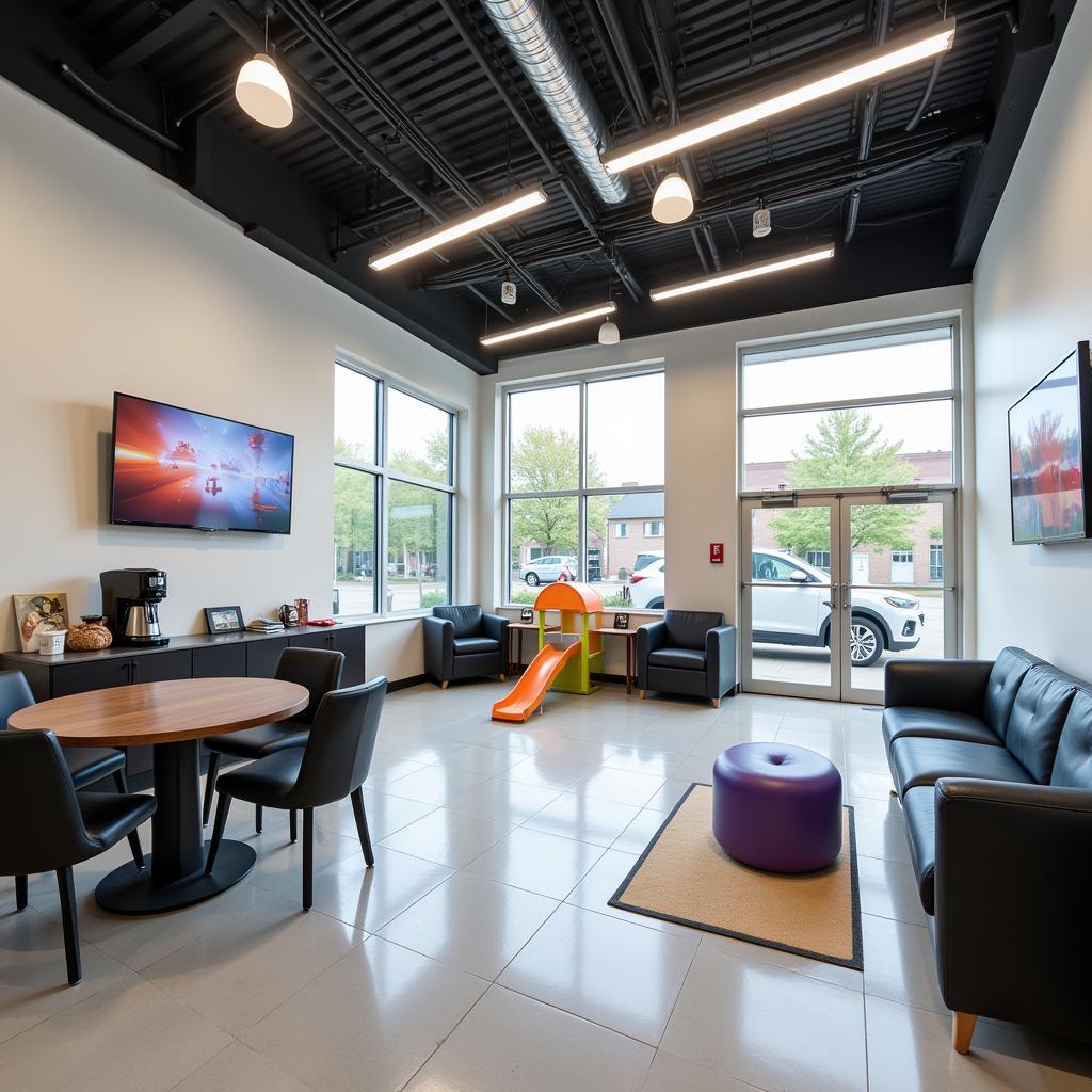 Comfortable Customer Waiting Area at Auto Service Center