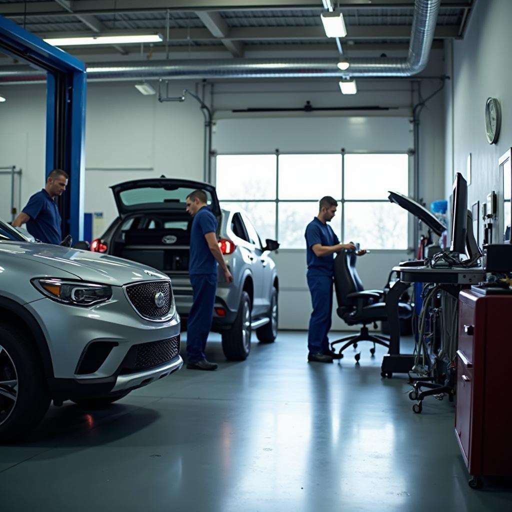 Modern auto repair shop in Cypress TX