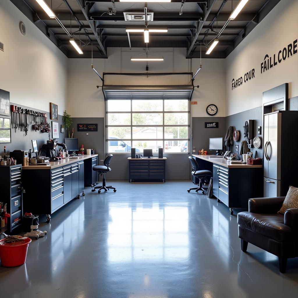 Modern and Clean Auto Repair Shop Interior in Danville