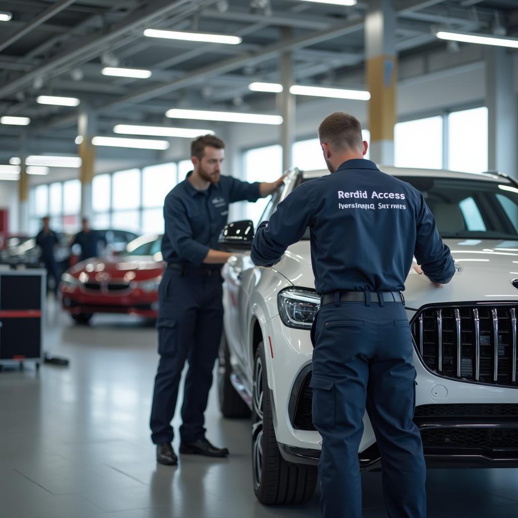 Dealership service center interior