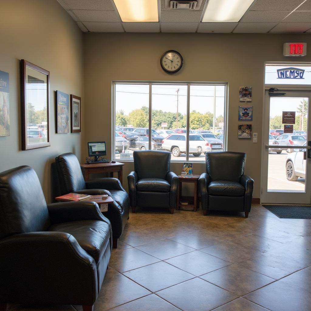 Clean and comfortable waiting area for customers