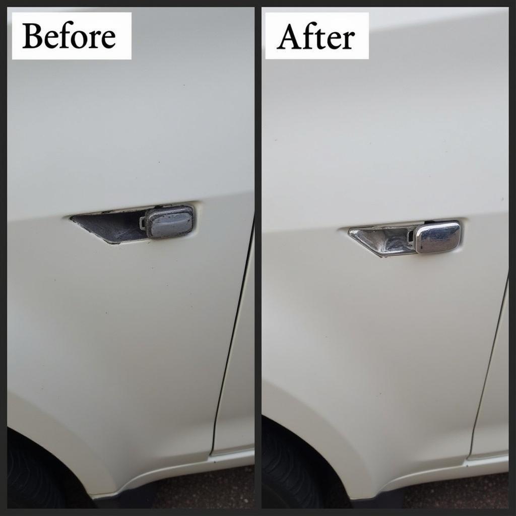 Deep Car Scratch Repair Before and After