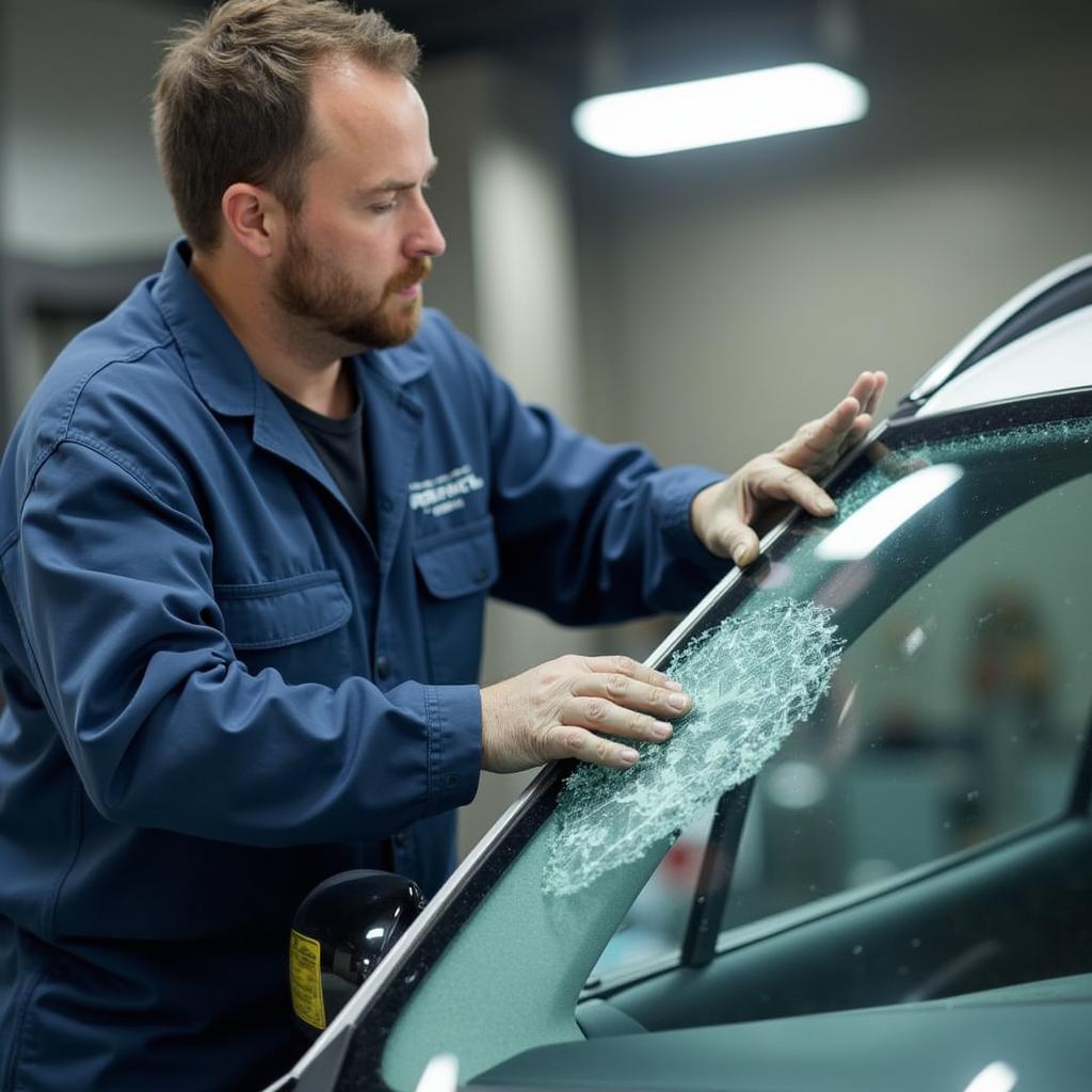 Delaware County Auto Glass Technician Inspection