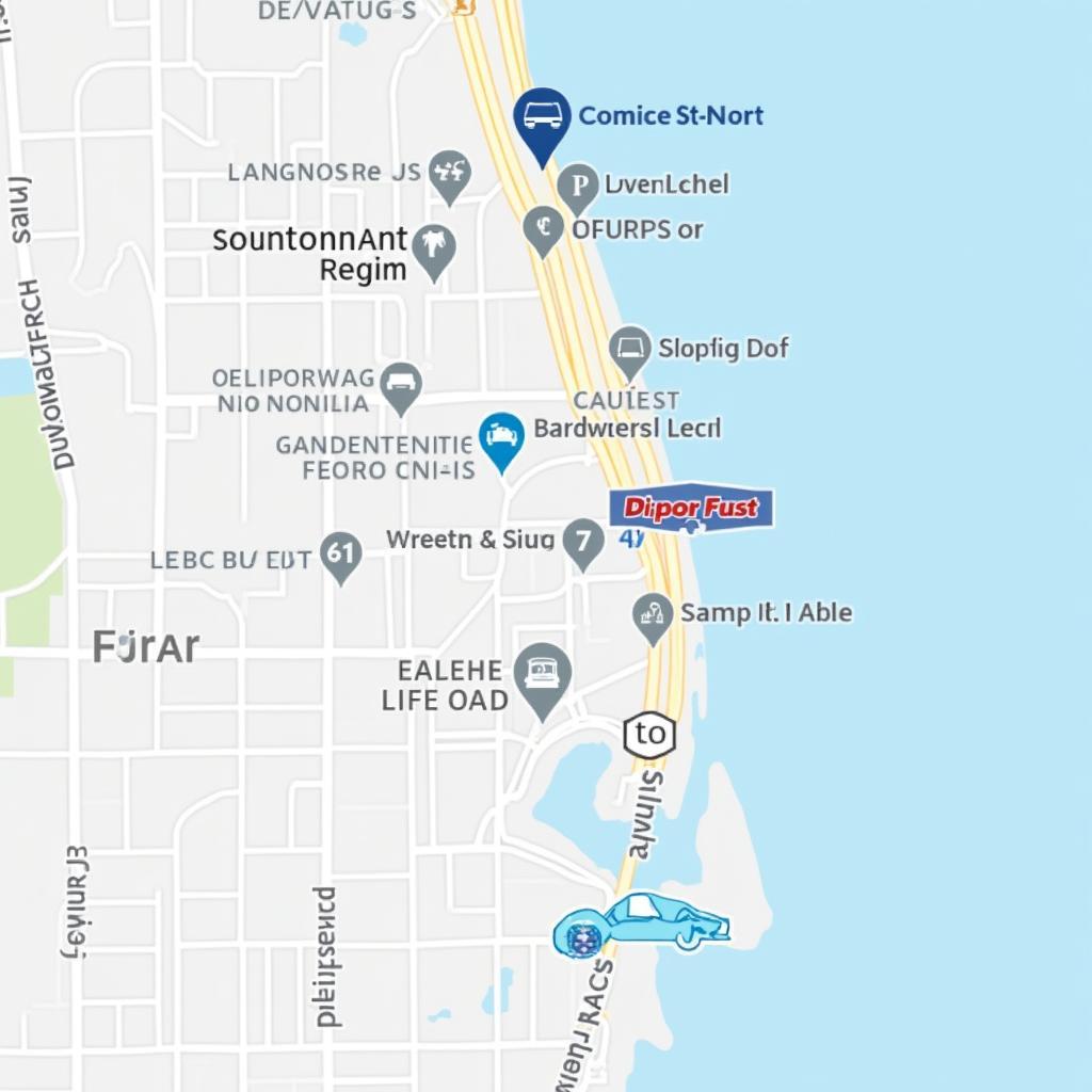 Delray Beach Auto Service Map