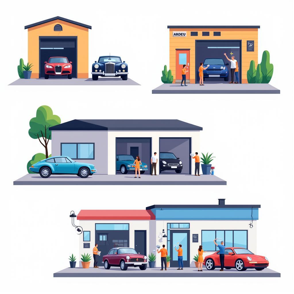 Various Types of Auto Service Stations - Independent Garages, Dealerships, and Specialized Repair Shops