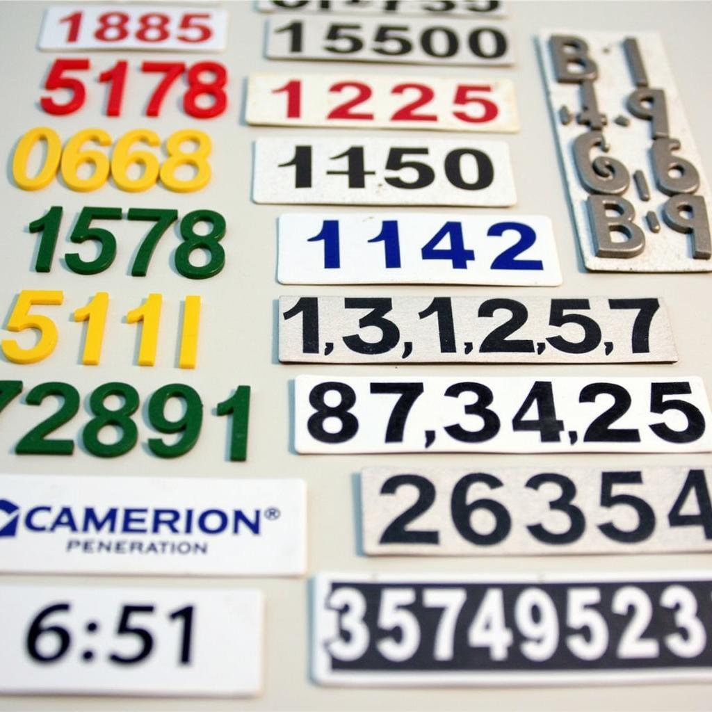 Various types of magnetic tracking numbers available for auto service centers