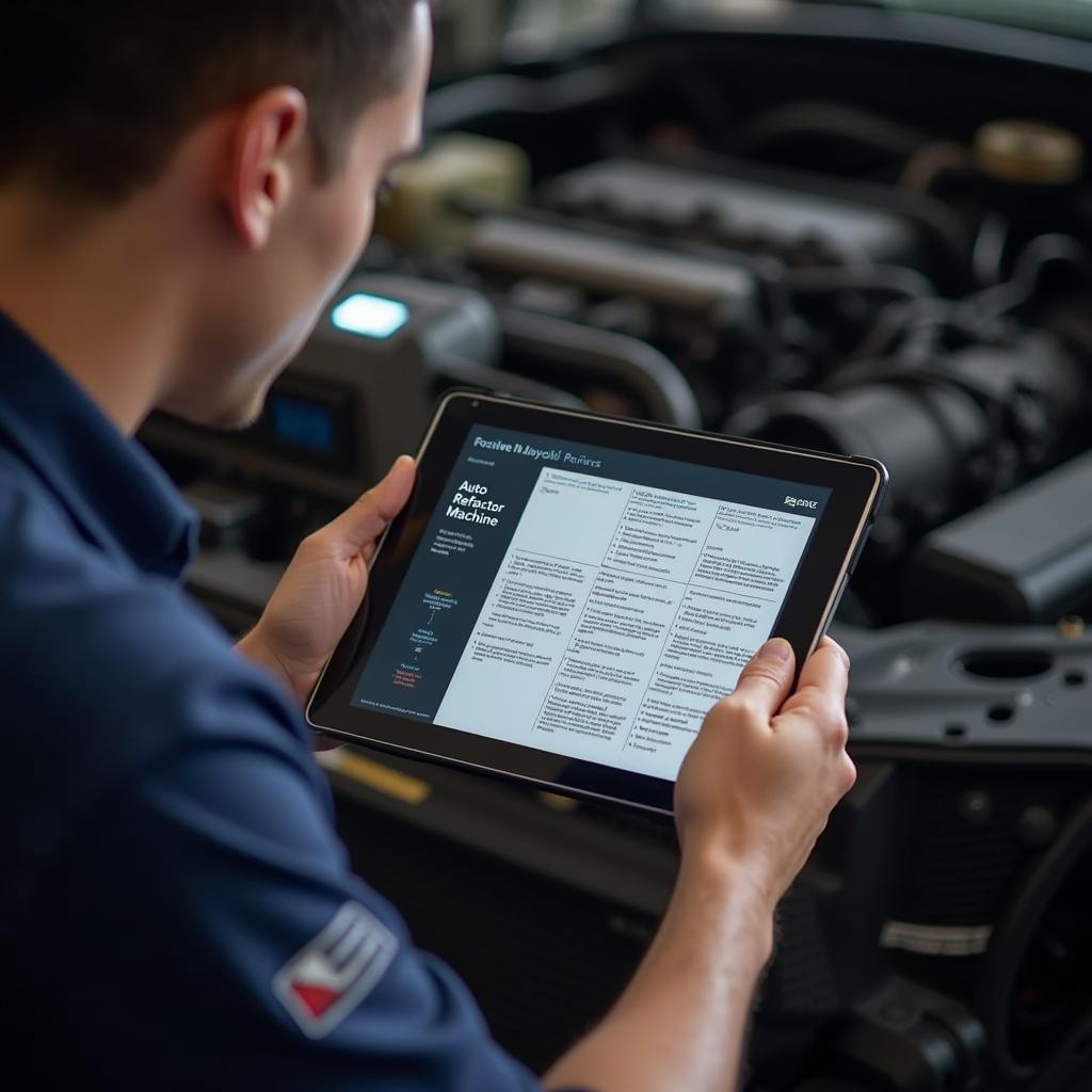 Digital Service Manual on Tablet